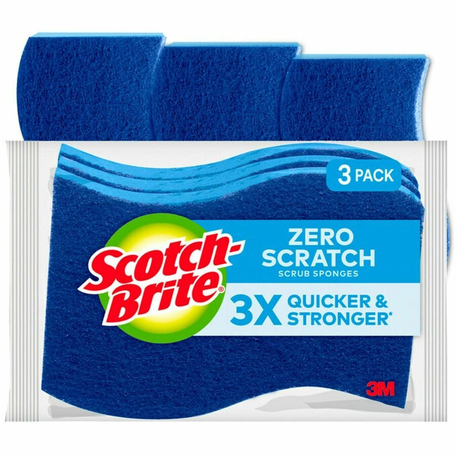 3M 3M MMMMP3 Scotch-Brite No Scratch Scrub Sponges (Pack of 3) MP-3