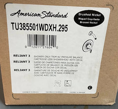 American Standard TU385501WDXH Brushed Nickel Shower Trim With Pressure Balance Cartridge