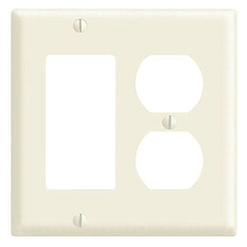 Leviton 80455-T 2-Gang Combination Wallplate Standard Size Replacement MPN