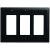 LEGRAND Legrand TP263BK 3 Gang Decorator Wall Plate Black Nylon