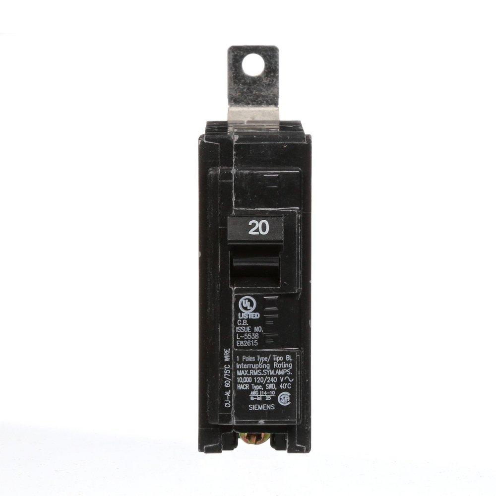 Siemens B120 20-Amp Single Pole 120-Volt 10KAIC Bolt in Breaker