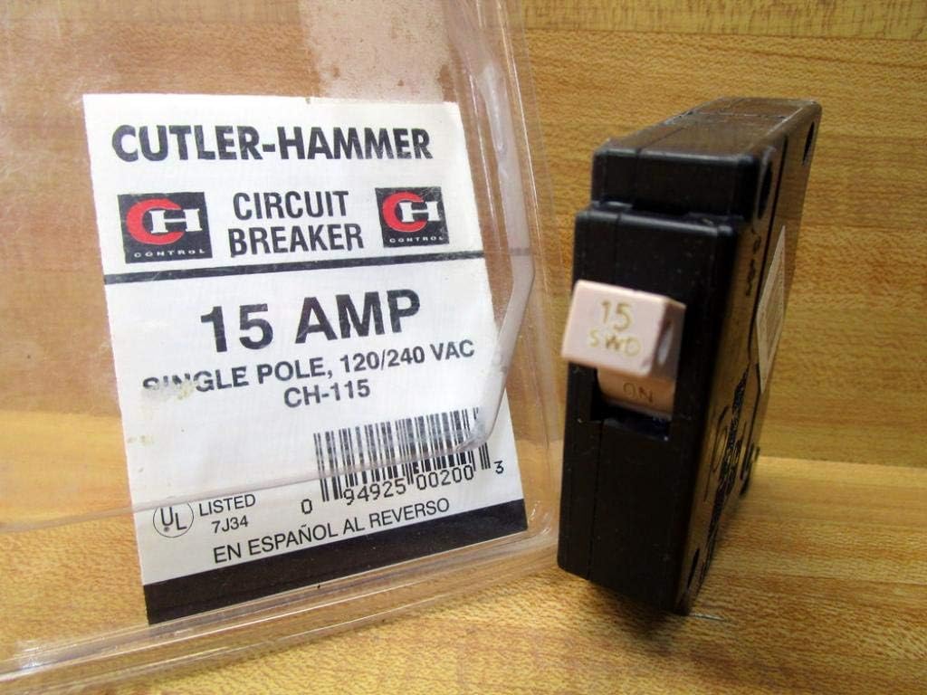 Eaton CH115 Cutler-Hammer 15A 1Pole Circuit Breaker 120 Volts