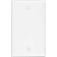 Leviton 78014 1-Gang No Device Blank Wall Plate Standard Size Thermoset Box Mount Light Almond