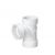 MUEL 05754 PVC DWV Sanitary Tee, 3 Inch, Hub End Style, SCH 40