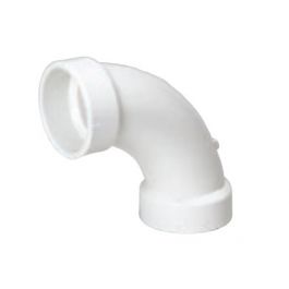 MUEL 05871 PVC DWV 90 Degree Long Sweep Elbow 1-1/2 Inch Hub End