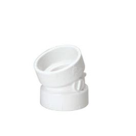 MUEL 05983 PVC DWV 22-1/2 Degree Elbow 4 Inch Hub End