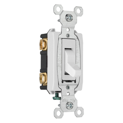 Pass & Seymour CSB20AC3W Toggle Type, Thermoplastic Polycarbonate Toggle, Glass-Reinforced