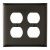 LEGRAND Legrand TP82BK 2 Gang Duplex Wall Plate Black Nylon