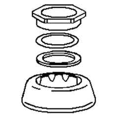 Sloan 0306140 F-5-A Spud Coupling Assembly 1-1/4 in Chrome-Plated