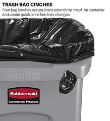 Rubbermaid FG354007GRN Slim Jim 23 gal Recycled Container in Green