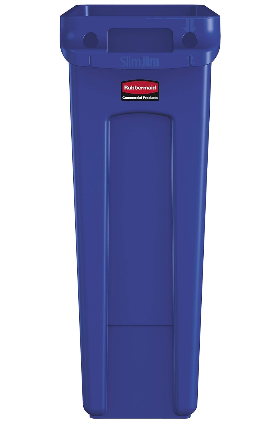 Rubbermaid FG354007BLUE Slim Jim Plastic Rectangular Recycling Bin with Venting Channels 23 Gallon Replacement MPN