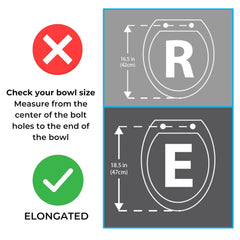 Centoco 900SC-001 Slow Close Toilet Seat Soft Close Elongated 900SC-001