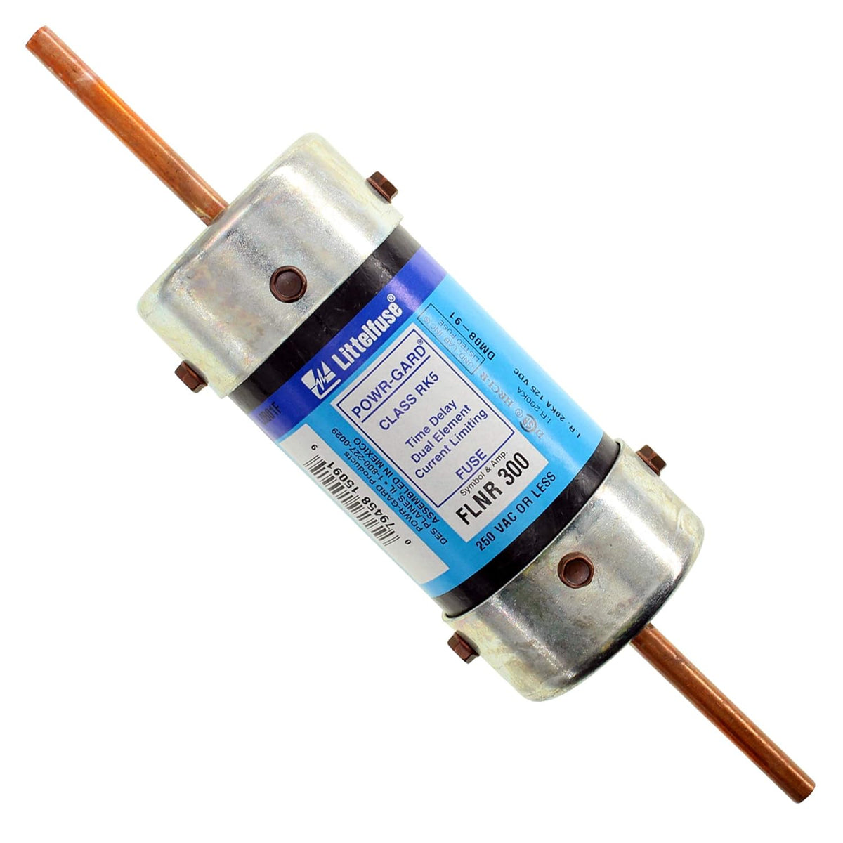 Littelfuse FLNR-300 Powr-Gard Dual-Element Time-Delay Fuse, 300A, 250V