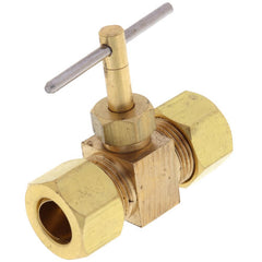 BrassCraft NV105-6X Brass Straight Needle Valve Compression x Compression 3/8 inch OD