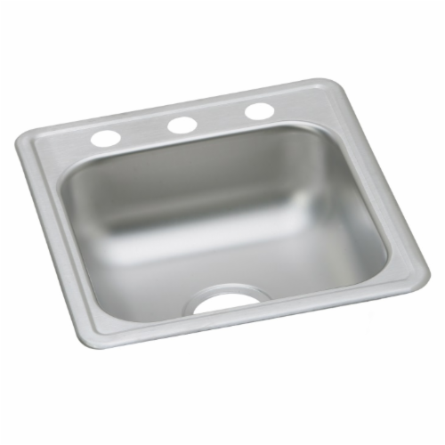 Elkay D117193 Stainless Steel Single Bowl Drop-in Sink 17 x 19 3-Hole