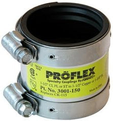 Fernco 3001-150 Proflex Shielded Coupling 1-1/2 Cast Iron, Plastic Or Steel To 1-1/2 Copper