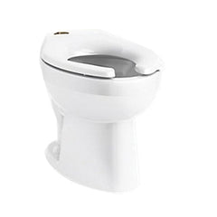 Kohler K-96053-0 Wellcomme 1.1 to 1.6 gpf Vitreous China Elongated Front Toilet Bowl with Top Spud