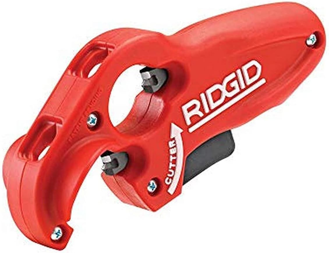 RIDGID 41608 PTEC 3000 Versatile Thin Wall PE, PP, PVC Plastic Tubing Cutter for 1-1/4 and 1-1/2 Tailpieces