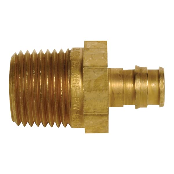 Uponor LF4521010 ProPEX LF Brass Male Threaded Adapter 1 PEX x 1 NPT