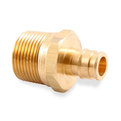 Uponor LF4525075 ProPEX 1/2 in. Brass PEX Expansion x 3/4 in. MPT Adapter