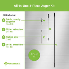 Greenlee 921 Quick Change Extension System Kit 0.5 x 5 x 39.25