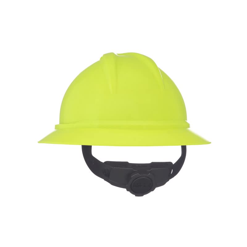 MSA SAFETY MSA 10167931 V-Gard 500 Full-Brim Hard Hat With Fas-Trac III Ratchet Suspension (Standard) 10167931