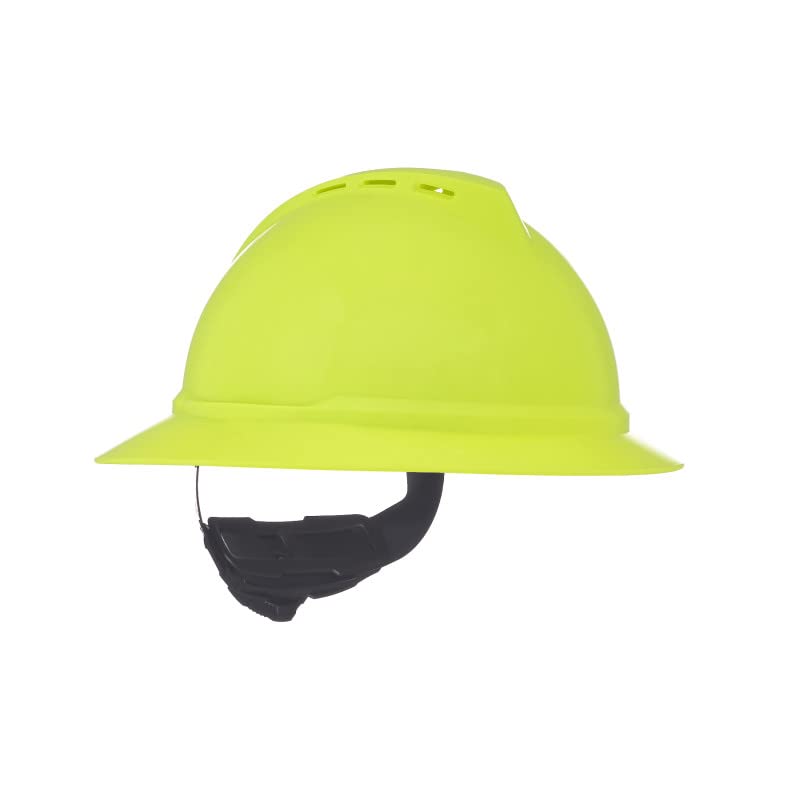 MSA SAFETY MSA 10167931 V-Gard 500 Full-Brim Hard Hat With Fas-Trac III Ratchet Suspension (Standard) 10167931