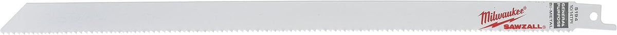 Milwaukee 48-00-5194 Sawzall Bi-Metal Reciprocating Saw Blade 10/14 TPI (Pack of 5)