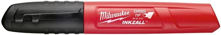 Milwaukee 48-22-3130 INKZALL Black Chisel Tip Markers (1 Count)