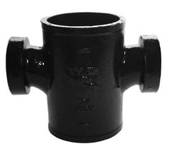 Tyler Pipe 009122 4 in No Hub Cast Iron Sanitary Cross