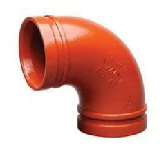 Victaulic F024V10P00 QuickVic No. V10 2-1/2 in. Grooved Orange Enamel Ductile Iron 90 Degree Elbow