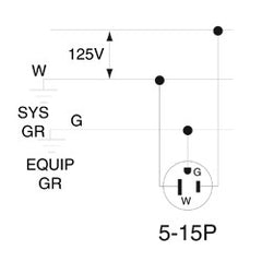 Leviton 5266-CA Power Plug 15 Amp 125 Volt NEMA 5-15P