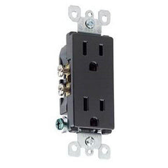 Leviton 5325-E Receptacle Black 15 Amp 125 Volt Duplex Grounding