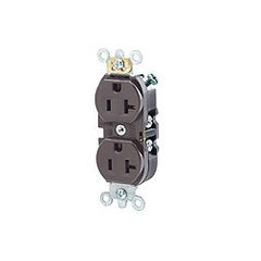 Leviton BR20-W Duplex Receptacle 20 Amp 125 Volt Commercial Grade Self Grounding