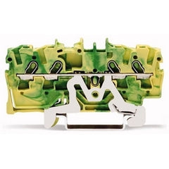 WAGO 2001-1407 4-conductor Ground Terminal Block Suitable For Ex E II Applications Green-yellow