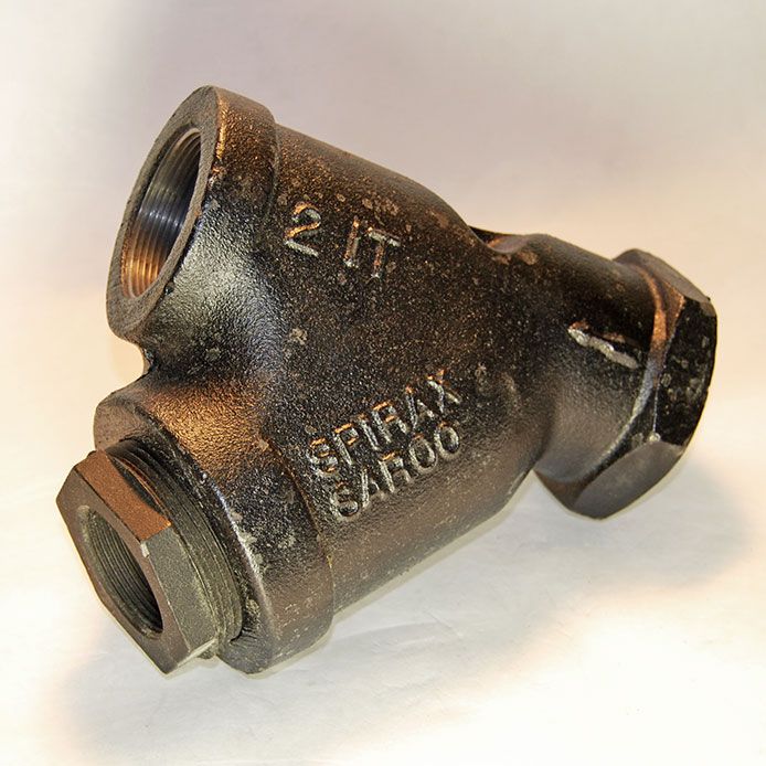 Spirax Sarco 60315 IT 2 x 2 x 2 in. 250# Cast Iron Threaded Standard Straight Wye Strainer