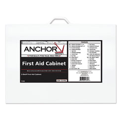 Anchor Brand 862-15-1F 2 Shelf Person First Aid Cabinet ANSI Z308.1-2015 Steel Cabinet Includes 500 Pieces