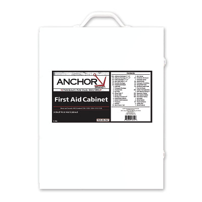 Anchor Brand 863-09-1F 3 Shelf First Aid Cabinet 150 Person Replacement MPN