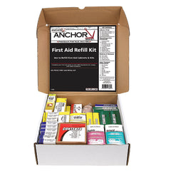 Anchor Brand RFL645-1 3 Shelf First Aid Cabinet Refill Cardboard Case