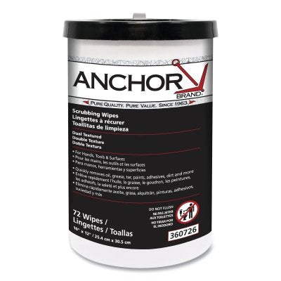 Anchor Brand 360726 Multi-Purpose Scrubbing Wipe 10 in x 12 in 72 Sheets per Roll