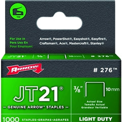 Arrow Fastener 276 JT21/T27 3/8 Staple 1-000/PK