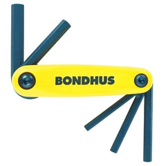 Bondhus 12585 GorillaGrip Fold-Up Hex Tip Set 3/16 in to 3/8 in