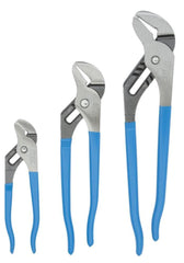 Channellock GS-3 Tongue and Groove Plier Set, 4 Pc, 6.5 in L, 9.5 in L, 12 in L