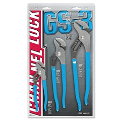 Channellock GS-3 Tongue and Groove Plier Set, 4 Pc, 6.5 in L, 9.5 in L, 12 in L