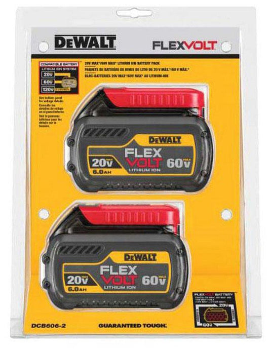 DEWALT DCB606-2 Flexvolt 20/60V Battery 2 Pack