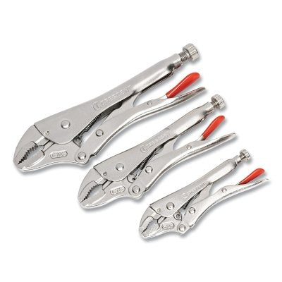 Crescent CLP3SETN-08 Curved Jaw Locking Plier w/Wire Cutter (Set of 3)