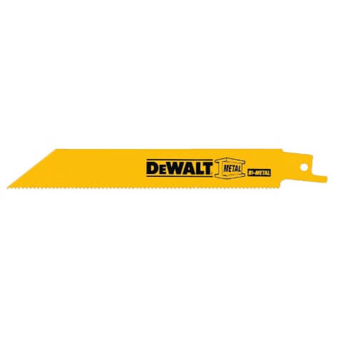 Dewalt DW4811B 6 18 TPI Straight Back Bi Metal Reciprocating Saw Blade for Metal Cutting 100 Pack