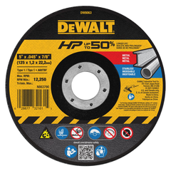 DeWalt DW8063 Metal Cutting Wheel HP 5 X 0.045 X 7/8IN