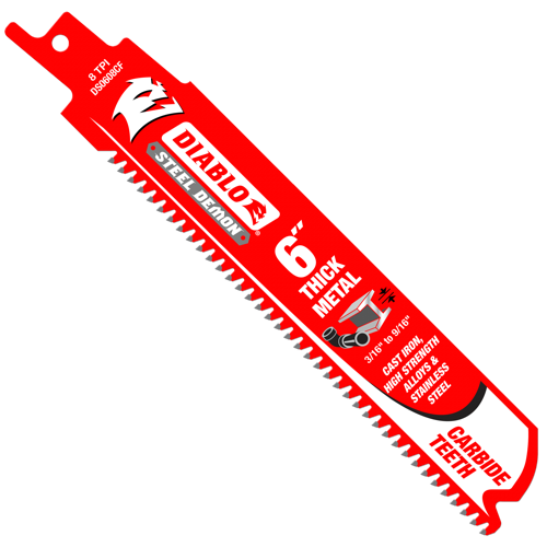 DIABLO Diablo DS0608CF 6 Carbide Tipped Reciprocating Saw Blade