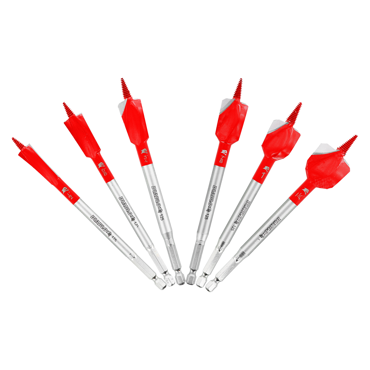 Diablo DSPD4920-S6 Demo Demon Spade Bit Set for Nail-Embedded Wood